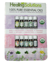 Load image into Gallery viewer, Healing Solutions 100% Pure Essential Oils 5 Blends &amp; 5 Single Note 0.33 Oz Each
