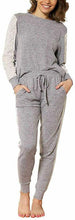 Load image into Gallery viewer, Flora Nikrooz Women&#39;s 2 Piece Long Sleeve Lounge Set with Lace (WithDefect)
