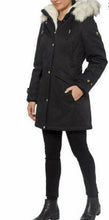 Load image into Gallery viewer, 1 Madison Expedition Women&#39;s Faux Fur Trim Parka Jacket, Black Size L
