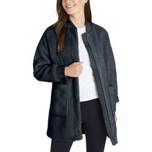 Load image into Gallery viewer, Eddie Bauer Women&#39;s Sherpa Fleece Parka Jacket. Green Small
