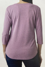 Load image into Gallery viewer, SegMents Women 3/4 Sleeve Basic/Essential Tencel V-neck Tshirt
