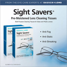 Load image into Gallery viewer, Bausch &amp; Lomb Sight Savers Premoistened Lens Cleaning Tissues 100 Count, 2 pk
