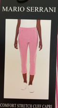 Load image into Gallery viewer, Mario Serrani Comfort Stretch Cuff Capri Women&#39;s Pants
