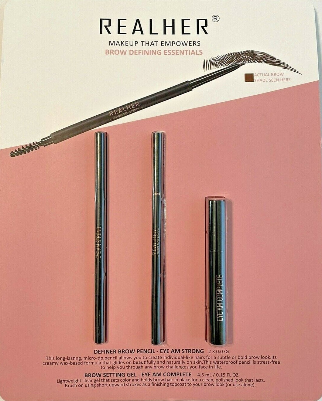 RealHer Makeup That Empower Brow Defining Essentials 3 Piece Set