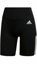 Load image into Gallery viewer, Adidas Womens 3 Stripe High Waist Yoga/Bike Shorts
