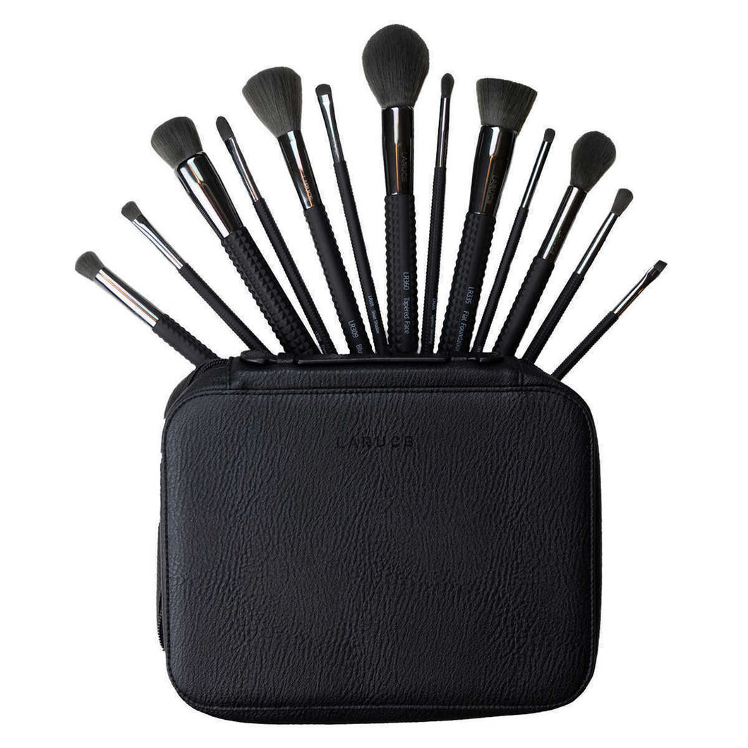 Laruce Beauty Ann 13 Piece Makeup Brush Set with Case and Dust Cover