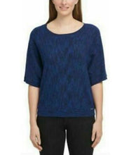 Load image into Gallery viewer, DKNY Jeans Women&#39;s Marled Knit Dolman Half Sleeve Top Sag Sage
