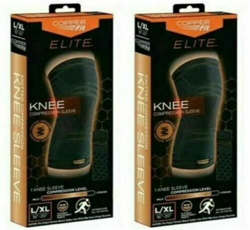 Copper Fit Elite Knee Compression Sleeve L/XL Copper Infused 16-20