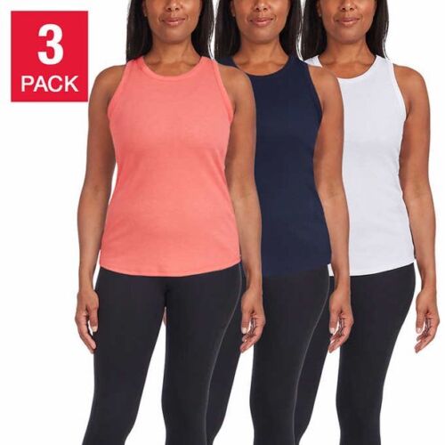Danskin Womens Ribbed Tank Top 3-pack
